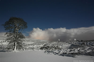 Beautiful Moonlit Snow On Glenshane Pass & Benbradagh - Nov 18th 2013